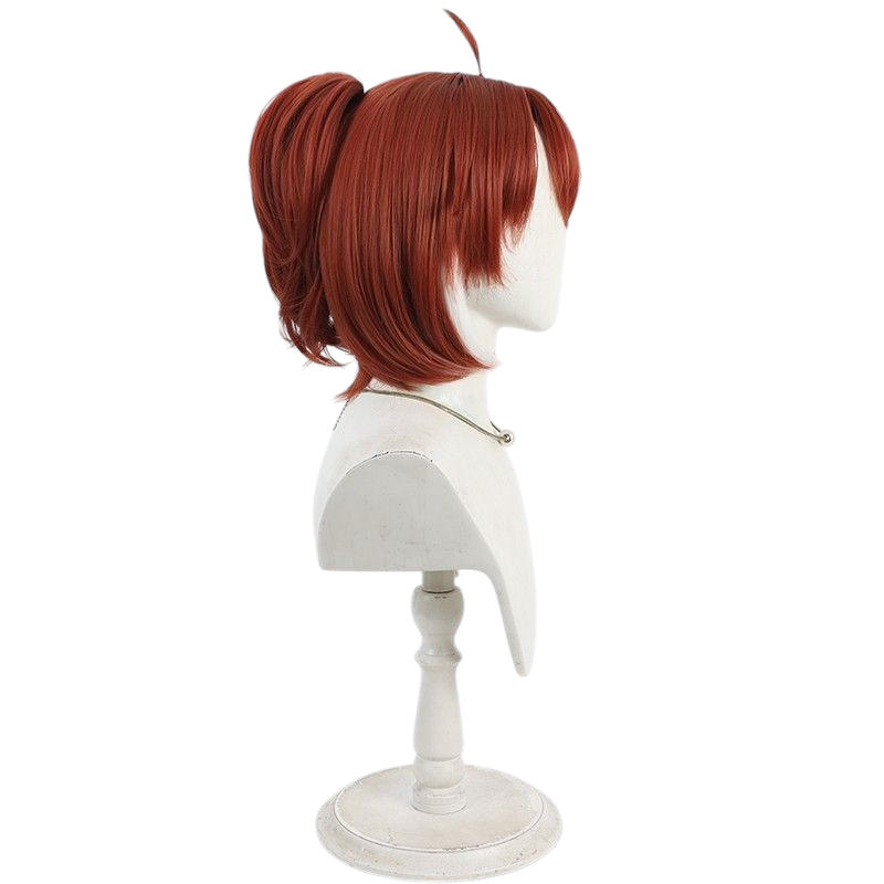 Light Gray Uma Musume Dantsu Flame Cosplay Wig - Fiery Red for Burning Spirit