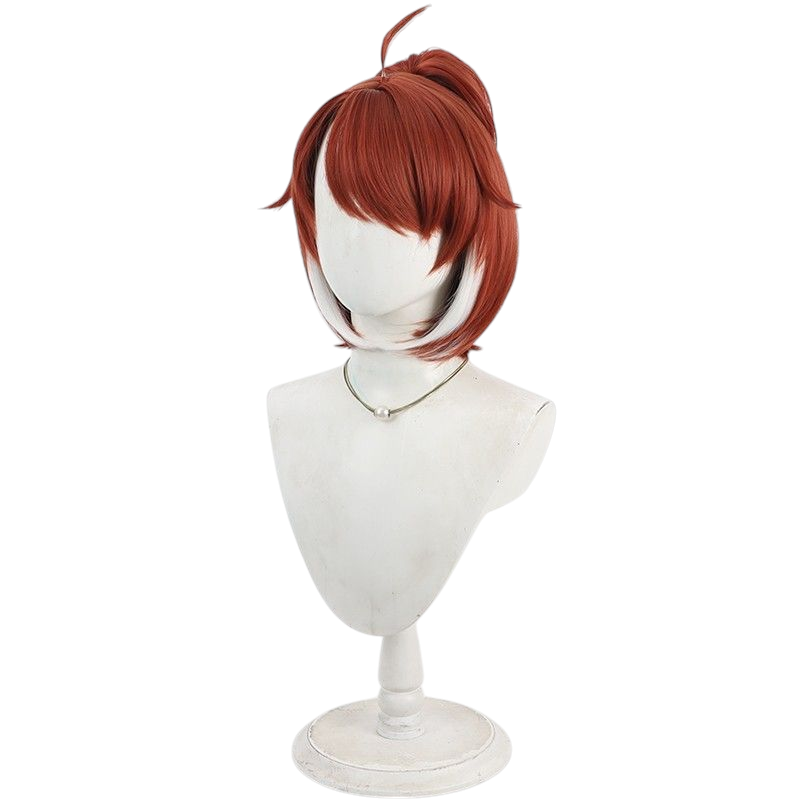 Saddle Brown Uma Musume Dantsu Flame Cosplay Wig - Fiery Red for Burning Spirit