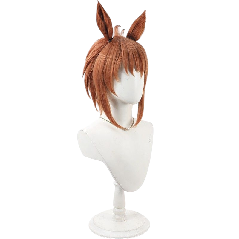 Sienna Uma Musume Pretty Derby Biko Pegasus Cosplay Wig & Ears Set - Short Red/Orange Hair