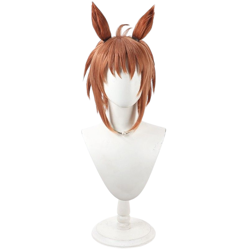 Antique White Uma Musume Biko Pegasus Cosplay Wig - Ears and Tail for Celestial Flight