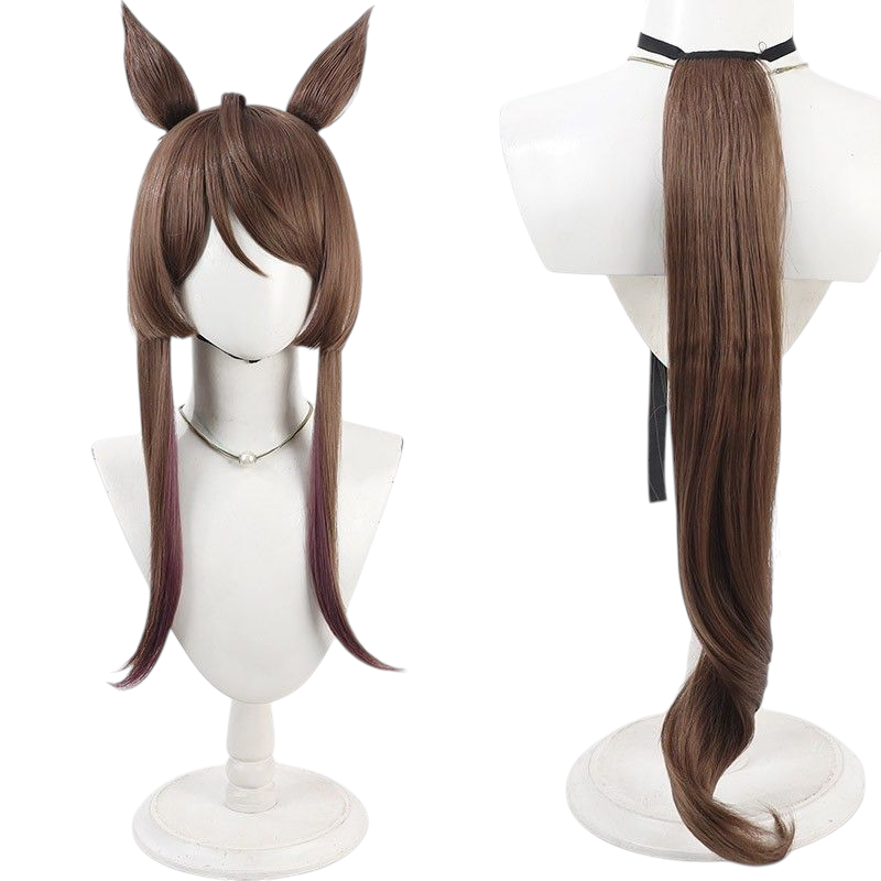Dark Slate Gray Uma Musume Seirei Cosplay Wig - Mechanic Widow's Peak for Deep Gray