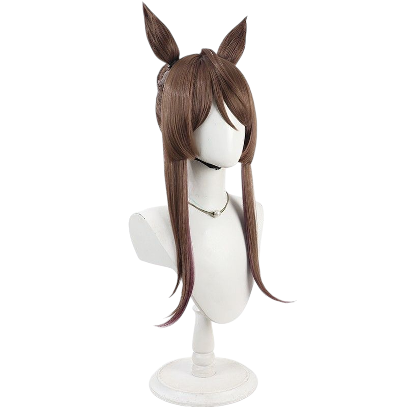 Dark Slate Gray Uma Musume Seirei Cosplay Wig - Mechanic Widow's Peak for Deep Gray