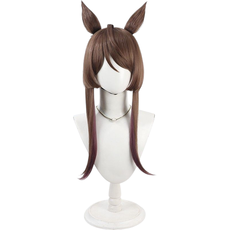 Dark Slate Gray Uma Musume Seirei Cosplay Wig - Mechanic Widow's Peak for Deep Gray
