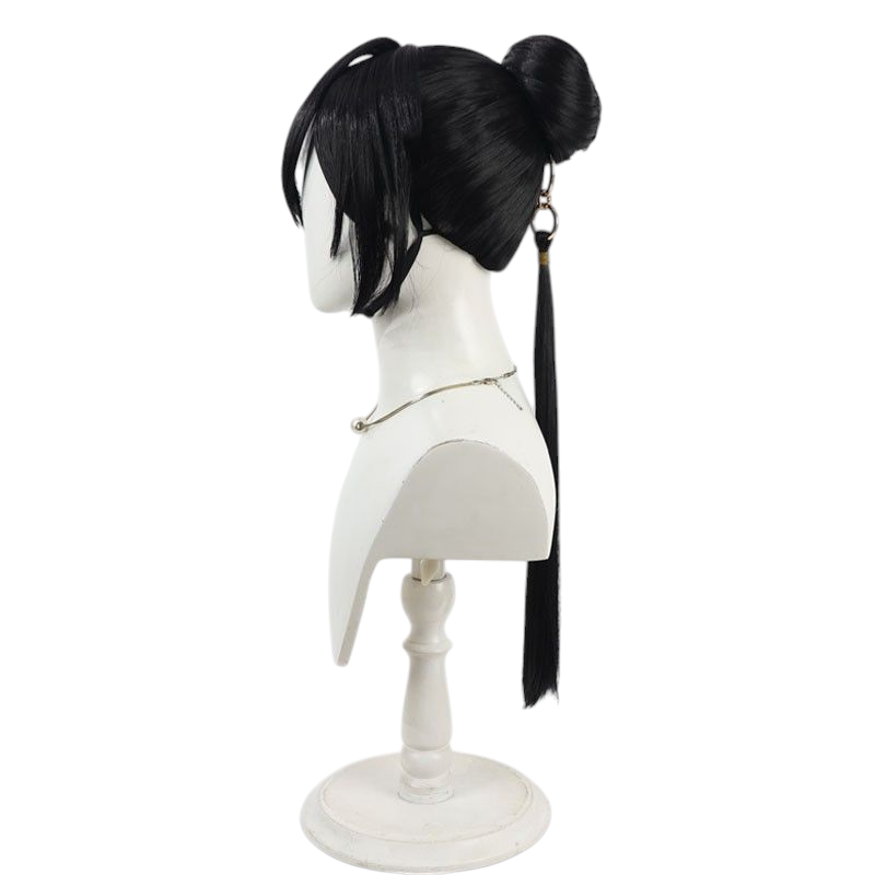 Light Gray Uma Musume Kongo Palace Cosplay Wig - Black Scalp for Masterpiece