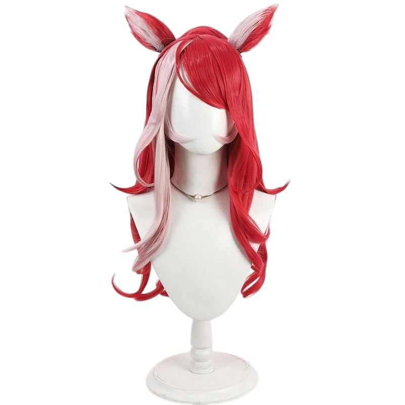 Brown Uma Musume Daisuki Cosplay Wig - Scalp with Same Color Ears and Tail