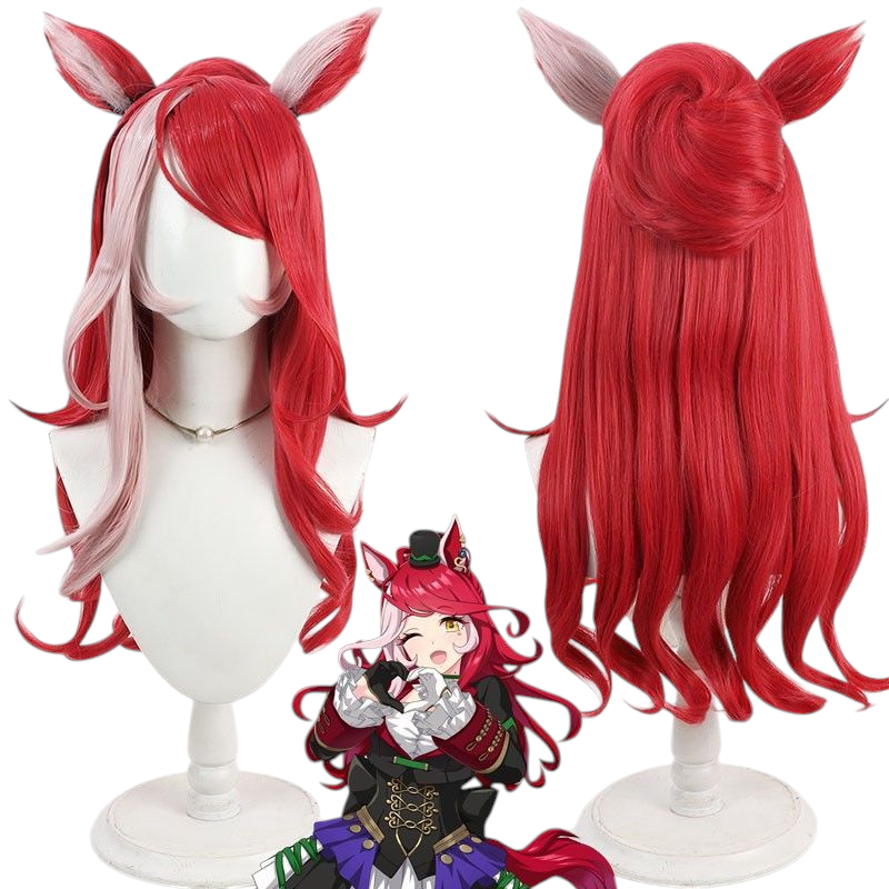 Brown Uma Musume Daisuki Cosplay Wig - Scalp with Same Color Ears and Tail