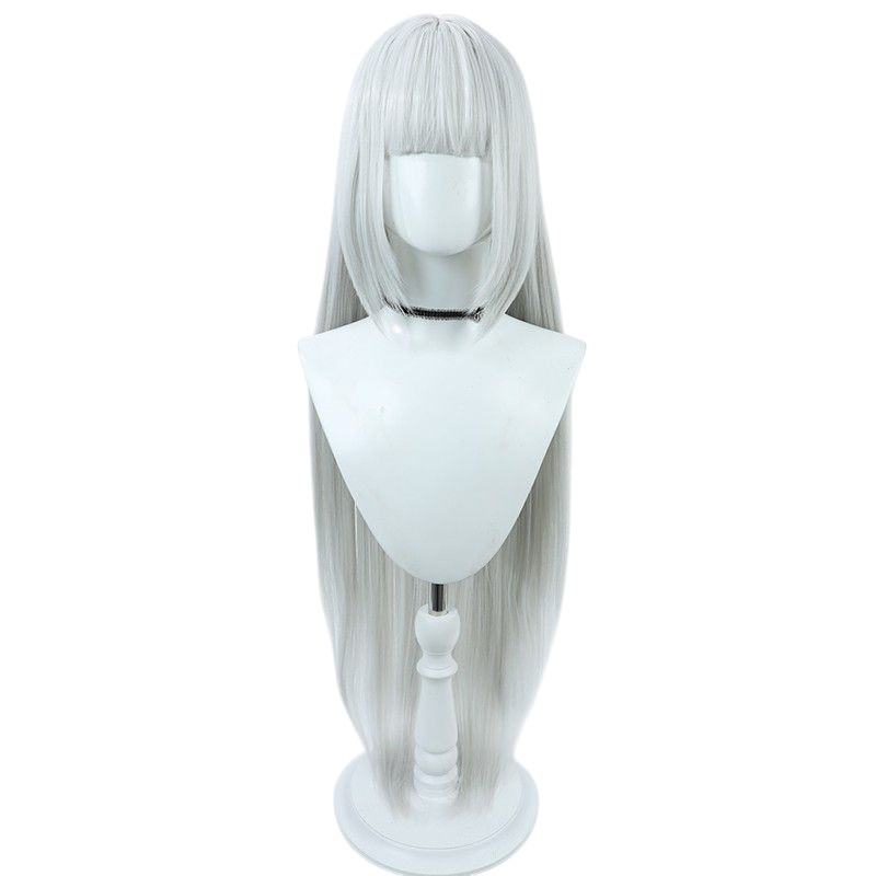 NIKKE Branle Cosplay Wig - Silver Long Scalp Hair for Ice Queen