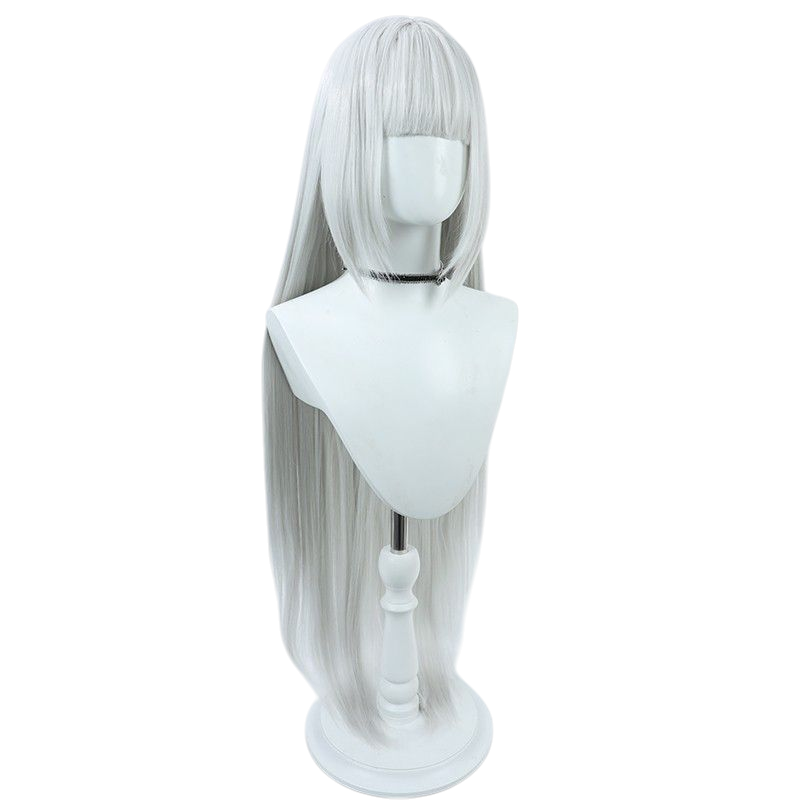 NIKKE Branle Cosplay Wig - Silver Long Scalp Hair for Ice Queen