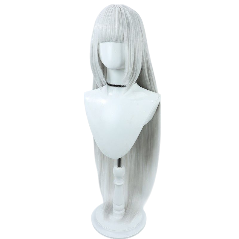 NIKKE Branle Cosplay Wig - Silver Long Scalp Hair for Ice Queen