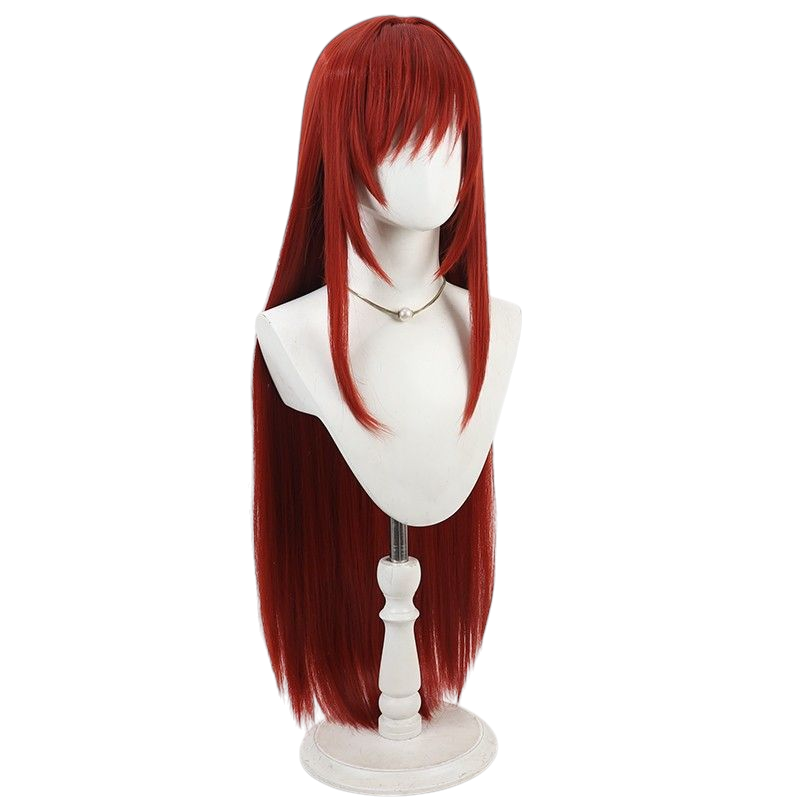 NIKKE Lapvi Cosplay Wig - Scalp with Wine Red Long Hair