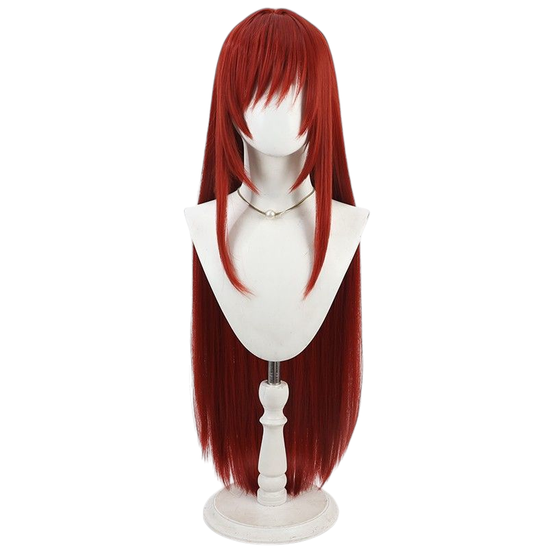 NIKKE Lapvi Cosplay Wig - Scalp with Wine Red Long Hair