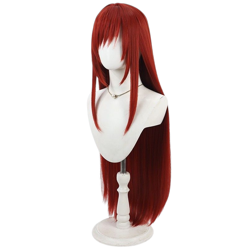 NIKKE Lapvi Cosplay Wig - Scalp with Wine Red Long Hair