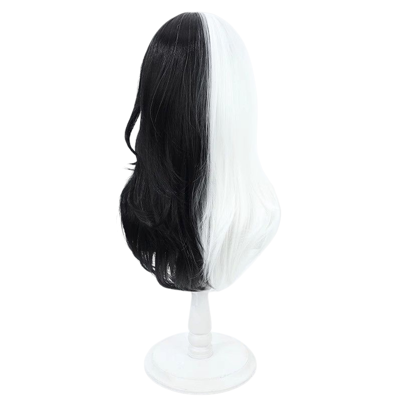 NIKKE Rosanna Cosplay Wig - Black White Dual Tone Scalp