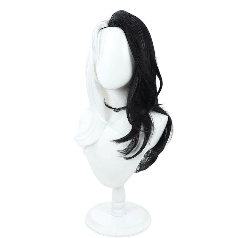 NIKKE Rosanna Cosplay Wig - Black White Dual Tone Scalp