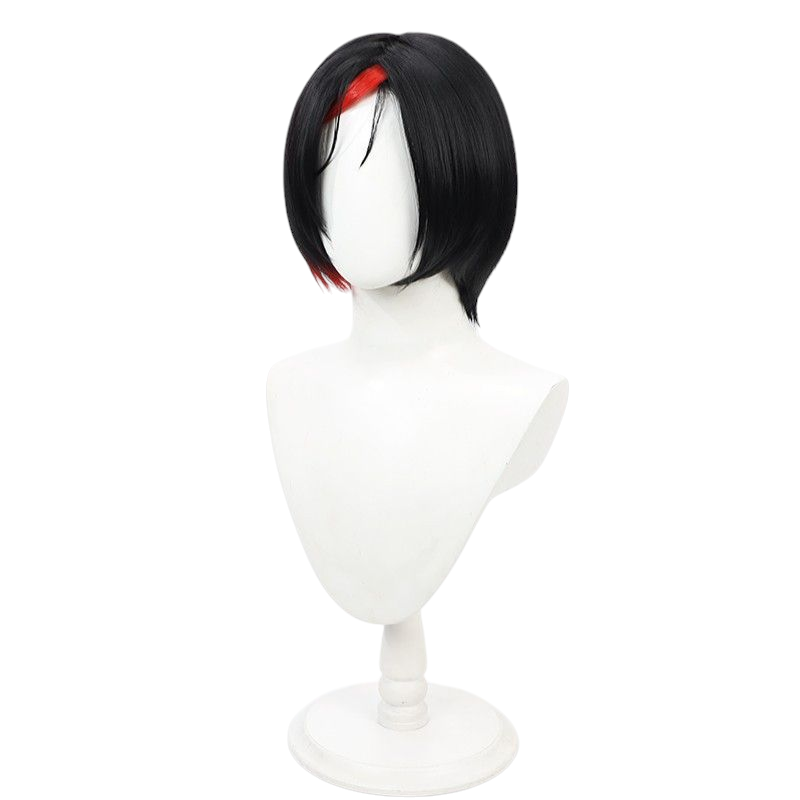 NIKKE Krau Cosplay Wig - Black Scalp with Red Highlights