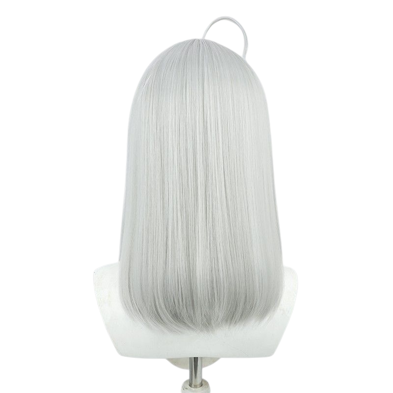 NIKKE Edmi Cosplay Wig - Silver Scalp with Highlighted Mid-Length
