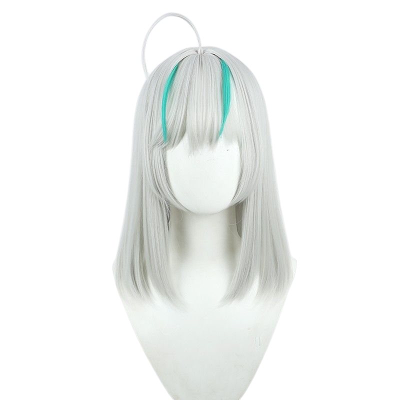 NIKKE Edmi Cosplay Wig - Silver Scalp with Highlighted Mid-Length