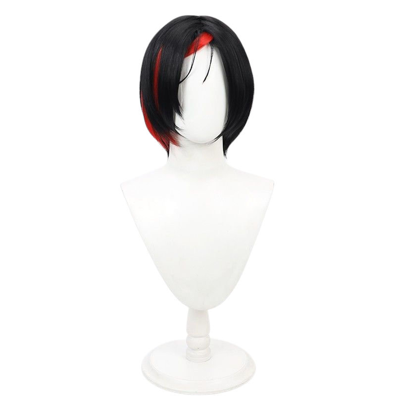 NIKKE Krau Cosplay Wig - Black Scalp with Red Highlights