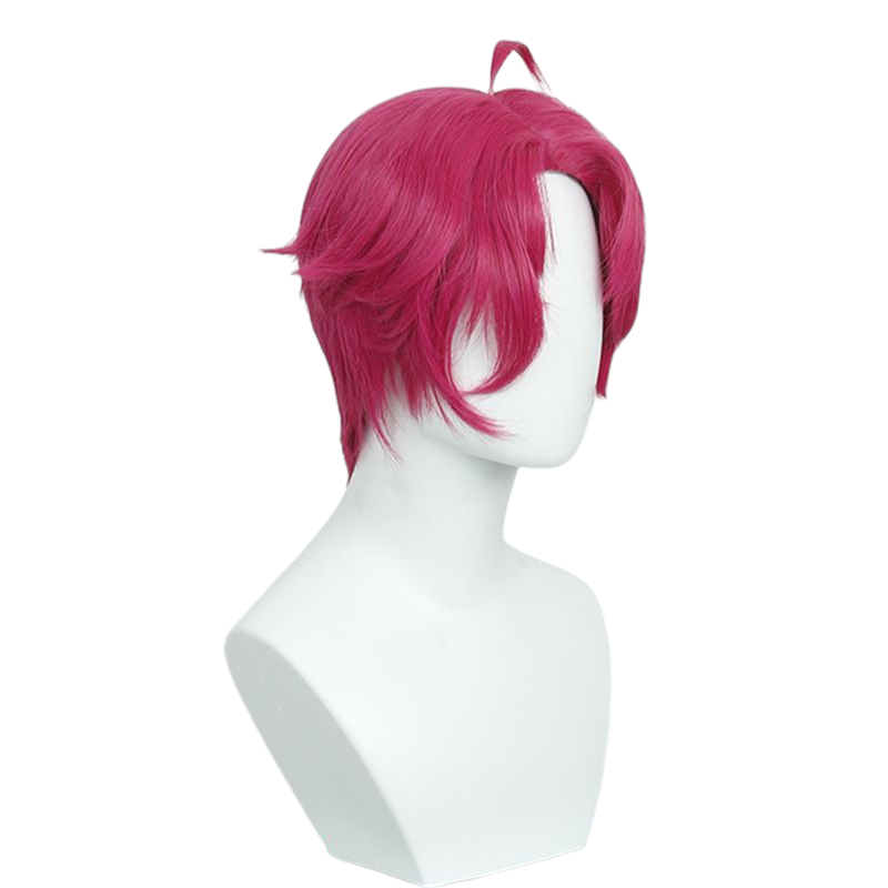 Lavender SKPOP Huntress Abi Cosplay Wig - Red Short Hair with Scalp for Warrior