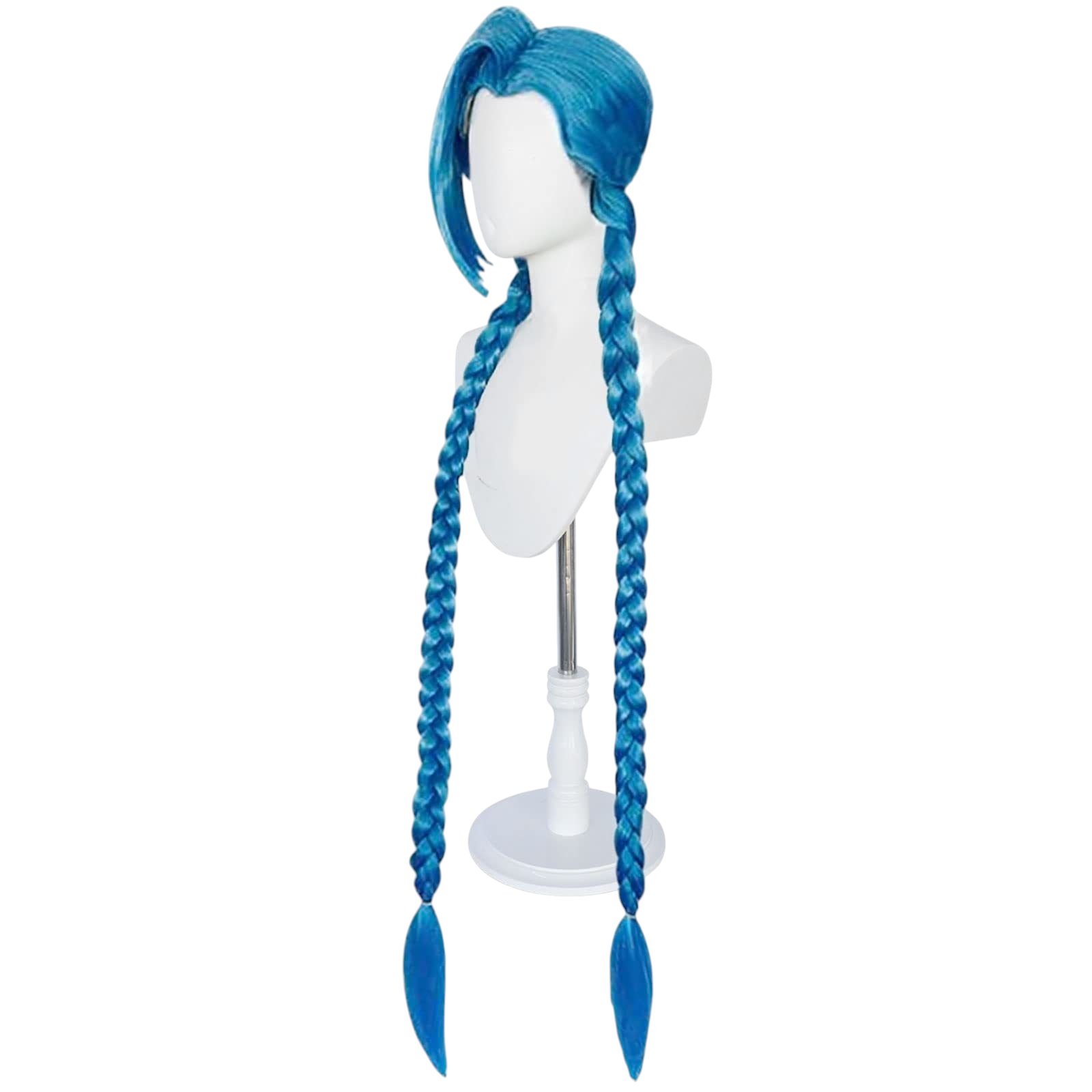 Arcane Jinx Cosplay Wig - Extra Long Braided Pigtails for Powder