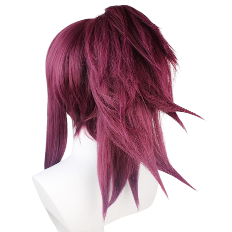K/DA Akali Cosplay Wig - Black Spiky Ponytail for Game Changer