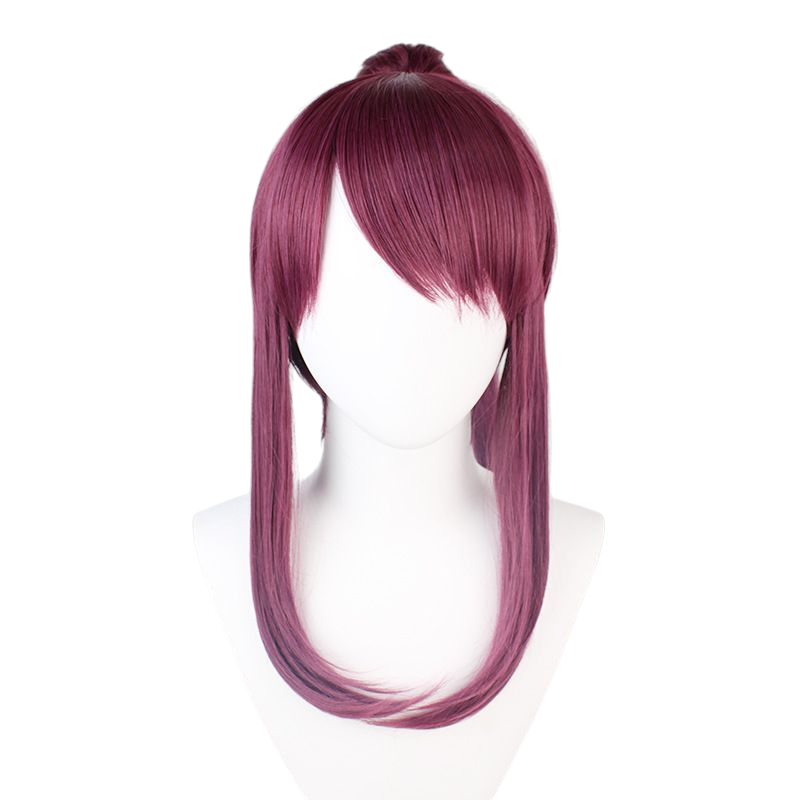 K/DA Akali Cosplay Wig - Black Spiky Ponytail for Game Changer