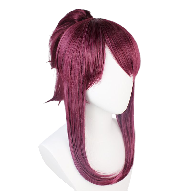 K/DA Akali Cosplay Wig - Black Spiky Ponytail for Game Changer