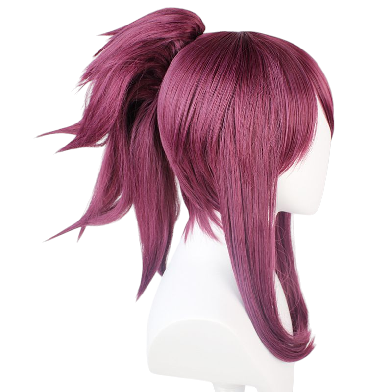 K/DA Akali Cosplay Wig - Black Spiky Ponytail for Game Changer