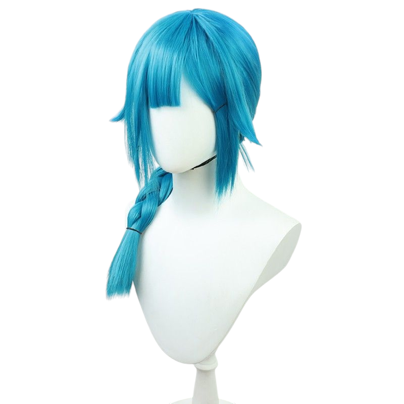 Arcane Young Jinx Cosplay Wig - Thick Braids with Scalp for Powder