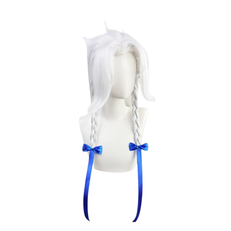 League of Legends Yone Cosplay Wig - Silver Flowing for Spirit Warrior