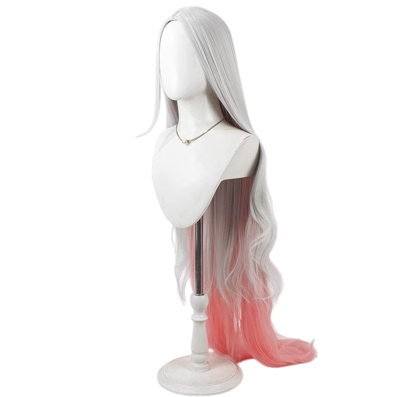 League of Legends Yone Western Demon Shadow Cosplay Wig - Silver Gradient