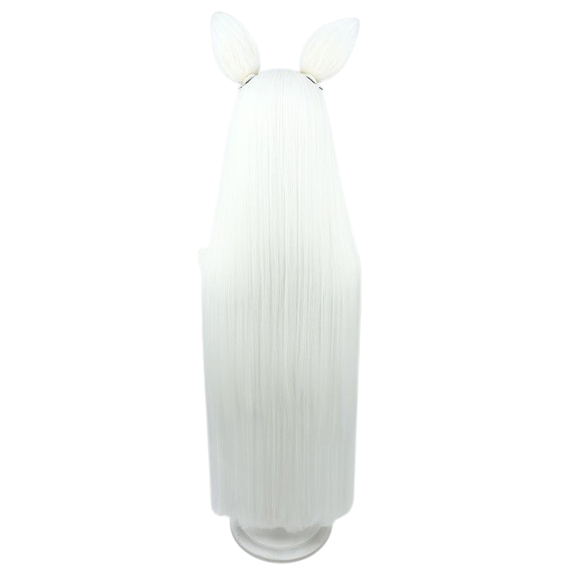 League of Legends Sett Soul Lotus Cosplay Wig - Silver Long Tail for Brawler