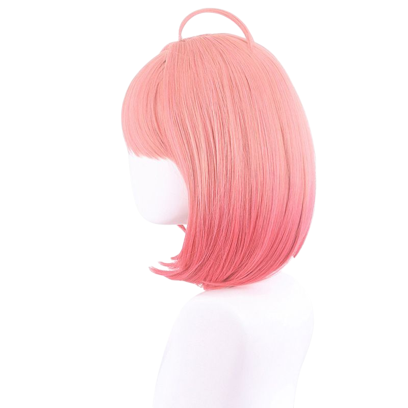 Anya Forger Pink Bob Wig with Horns - Spy x Family Cosplay