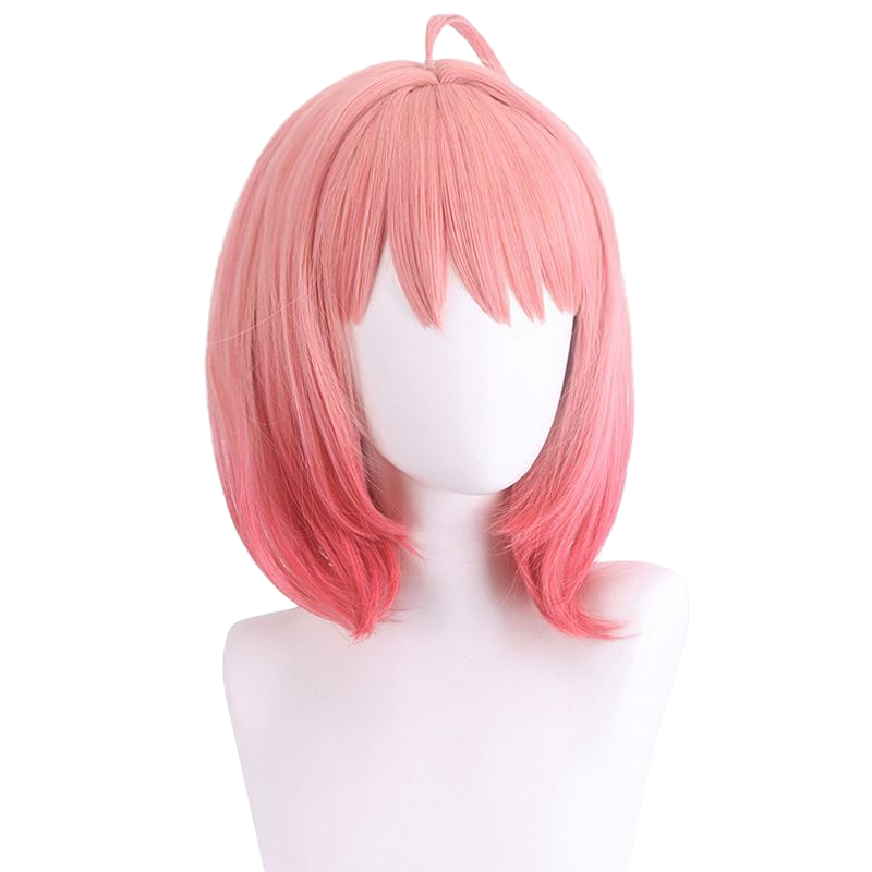 Anya Forger Pink Bob Wig with Horns - Spy x Family Cosplay
