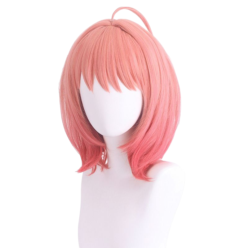 Anya Forger Pink Bob Wig with Horns - Spy x Family Cosplay