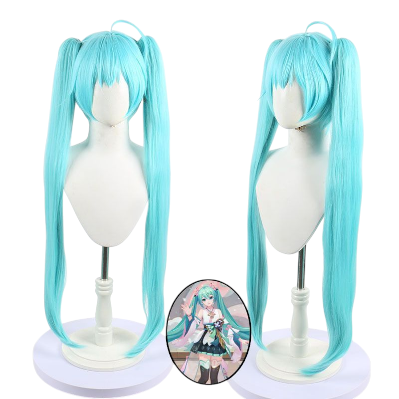 Hatsune Miku Onmyoji Collab Cosplay Wig - Detachable Pigtails