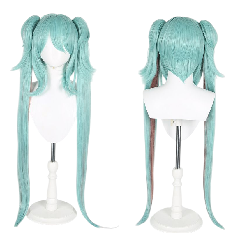Raccoon Miku (Rascal Miku) Cosplay Wig - Simulated Scalp & Pigtails
