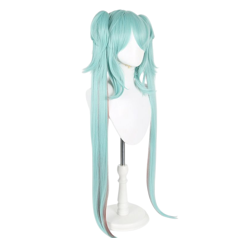 Raccoon Miku (Rascal Miku) Cosplay Wig - Simulated Scalp & Pigtails