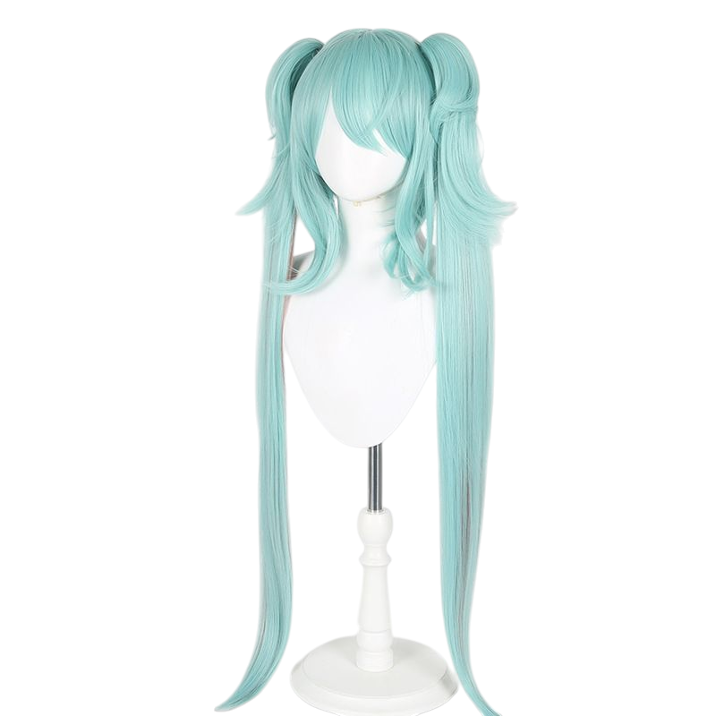 Raccoon Miku (Rascal Miku) Cosplay Wig - Simulated Scalp & Pigtails