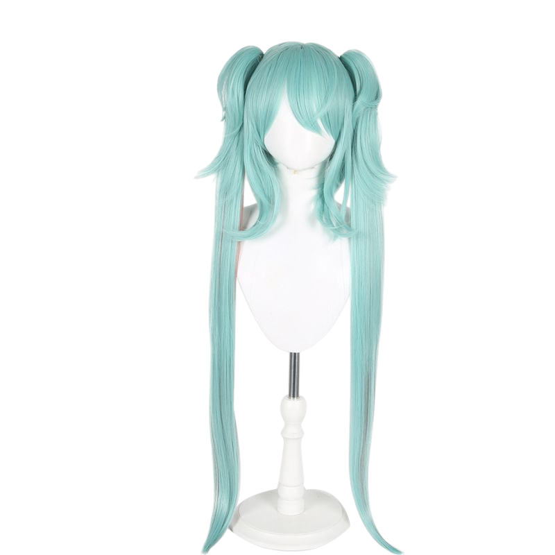 Raccoon Miku (Rascal Miku) Cosplay Wig - Simulated Scalp & Pigtails