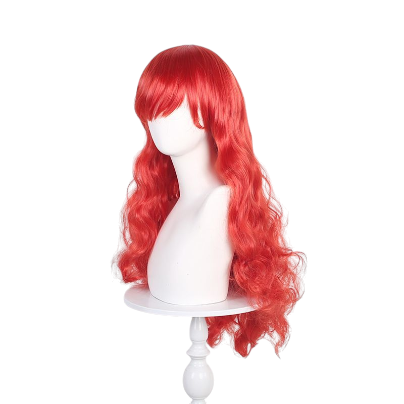 Ariel Mermaid Cosplay Wig - Princess Ariel, Long Curly Red Hair, Anime-Accurate for True Fans - Premium Heat-Resistant Fiber, Made in California