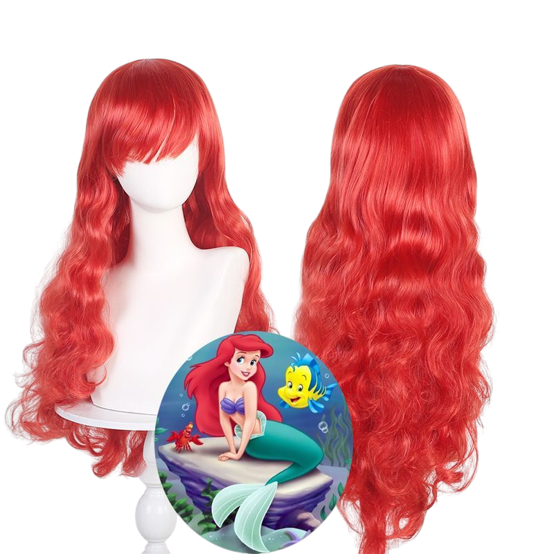 Princess Ariel Wig (The Little Mermaid) - Long Red Curly Cosplay Wig