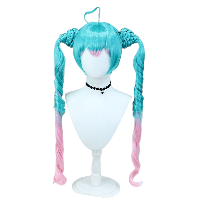 Classic Hatsune Miku Cosplay Wig - (Simulated Scalp) Detachable Pigtails