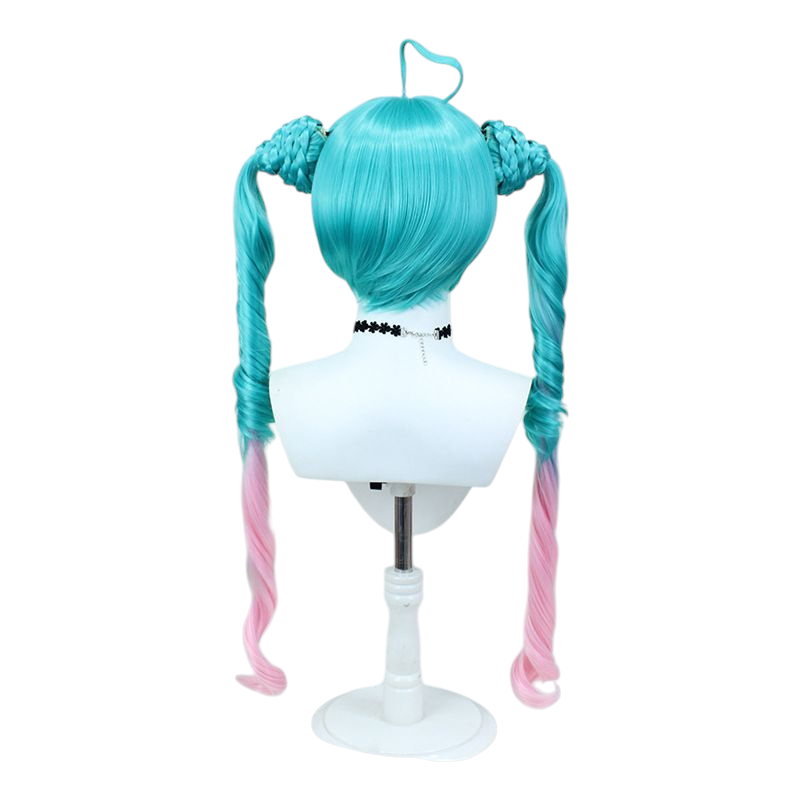 Classic Hatsune Miku Cosplay Wig - (Simulated Scalp) Detachable Pigtails