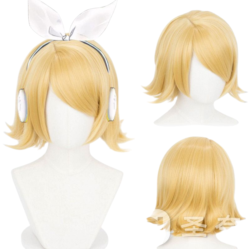 Vocaloid Kagamine Rin (Official) Cosplay Wig - Short Blonde Bob