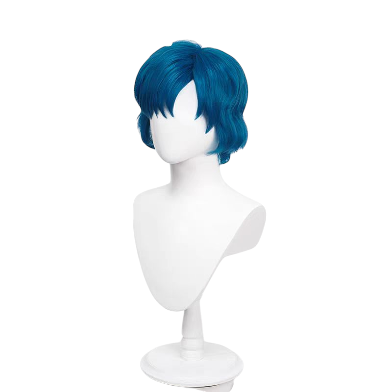Lavender Sailor Moon Sailor Mercury Ami Mizuno Blue Short Cosplay Wig (Styled Top) Sailor Moon
