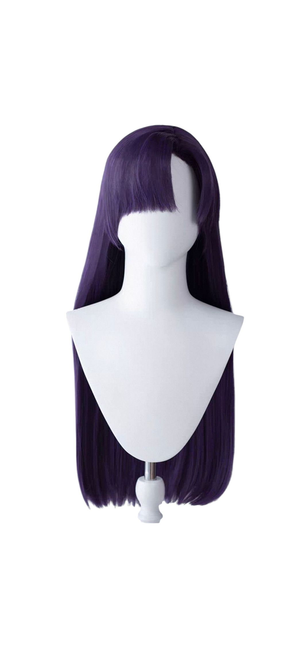 Light Gray Sailor Moon Sailor Mars Rei Hino Purple Black Long Straight Cosplay Wig