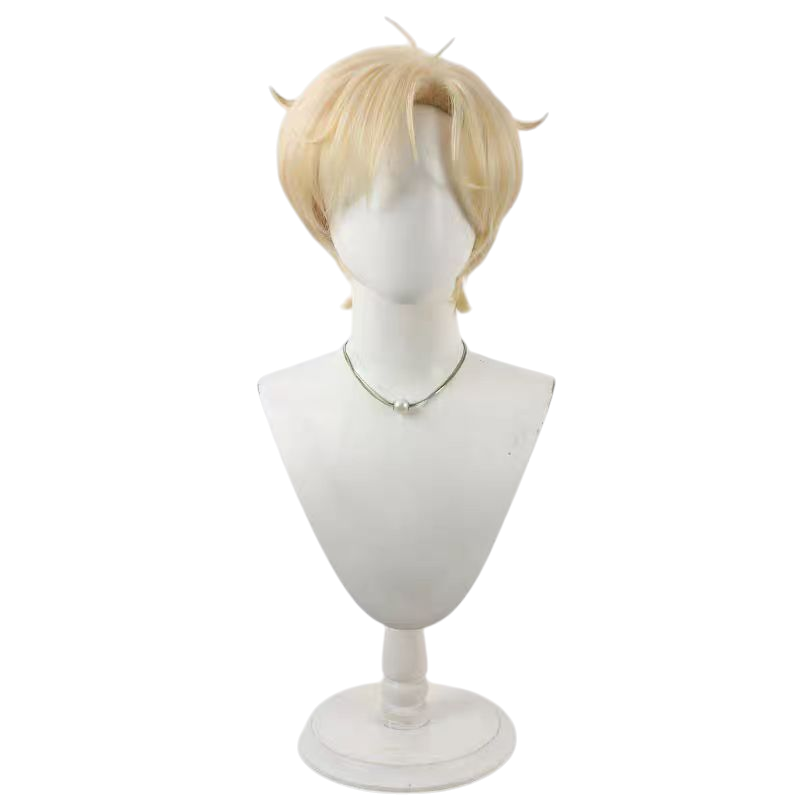 Light Gray Sailor Uranus Haruka Tenoh Blonde Short Cosplay Wig