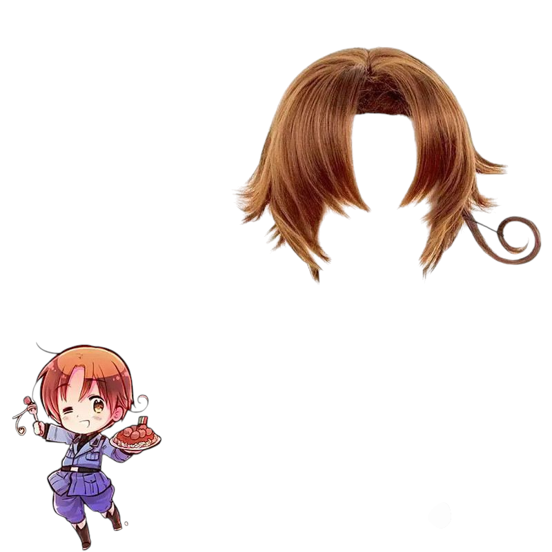 Sienna Hetalia APH Feliciano Vargas (Italy) Brown Cosplay Wig with Curl