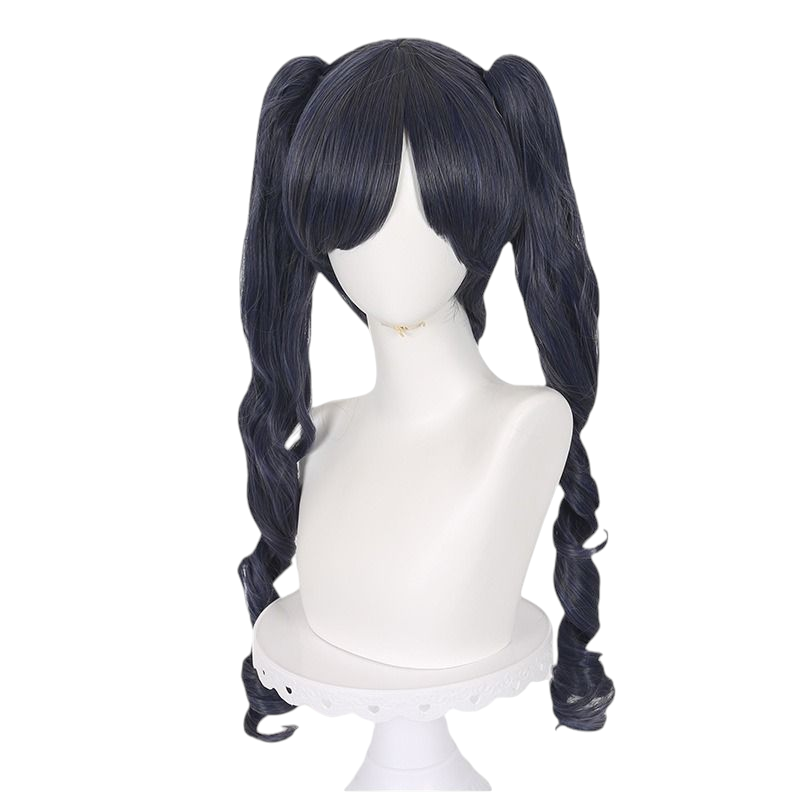 Lavender Black Butler Ciel (Lady Phantomhive) Dress Wig - Blue Gray Pigtails